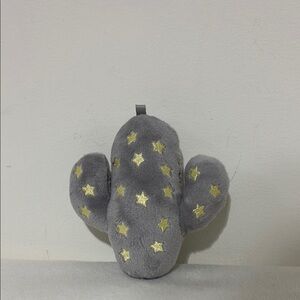 Gray Plush Cactus with Gold Stars